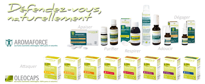 Pranaforce, Aromaforce, Capsules ol&eacute;oaromatiques Gamme sant&eacute; Pranarom