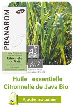 Huile essentielle bio de citronnelle de Java